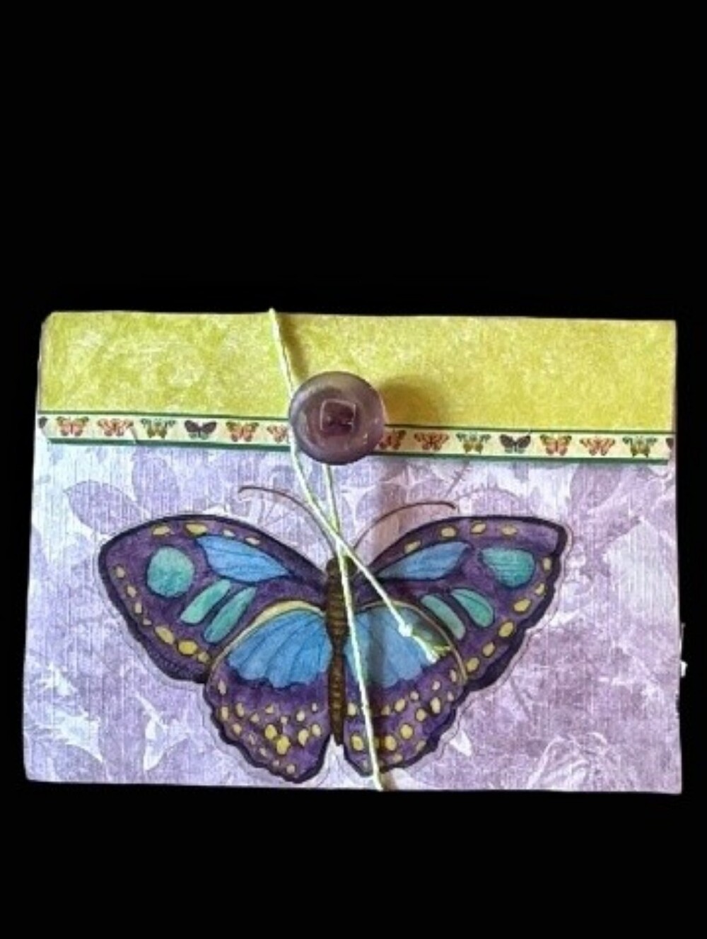 🦋Handmade Butterfly Sunflower Floral Folio Pocket Organizer🌻